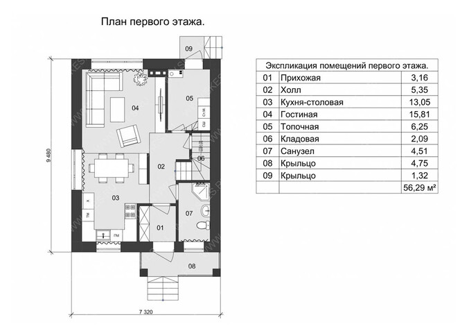 Дом из керамических блоков КБ-015