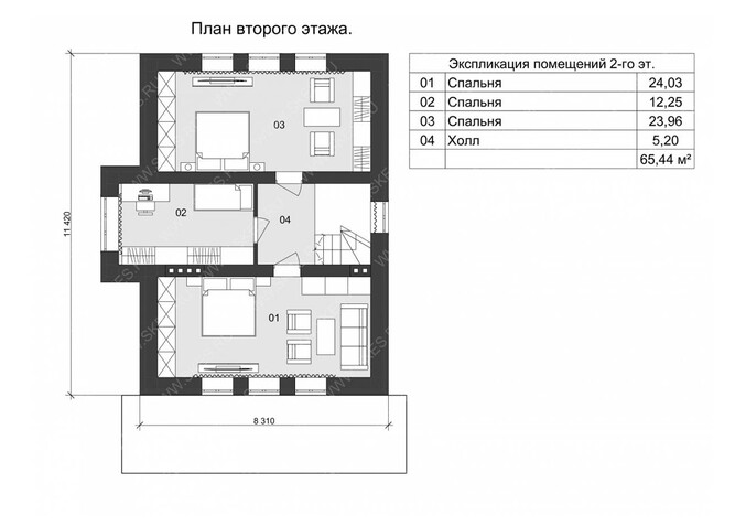 Дом из керамических блоков КБ-019